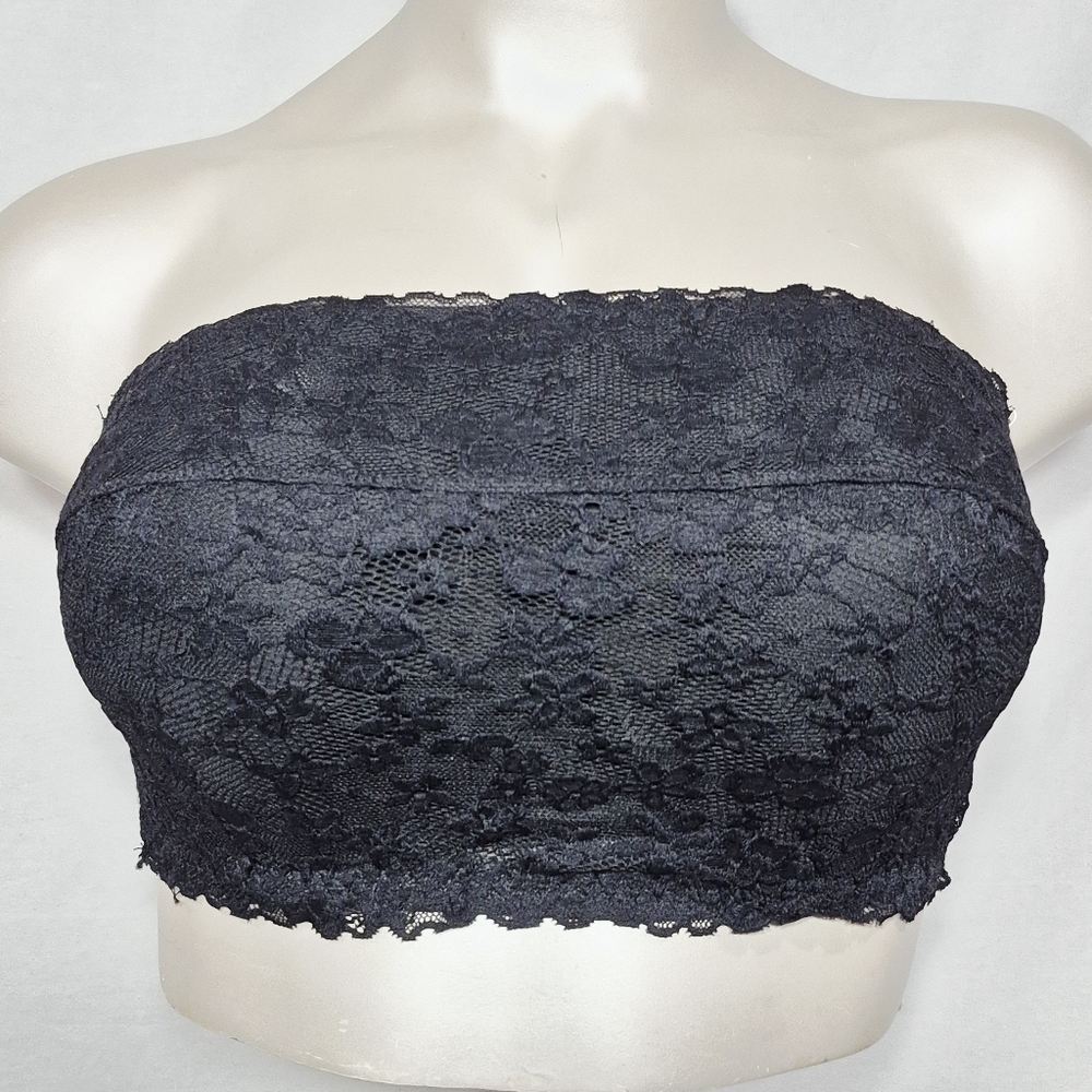 XXL No Boundaries Lightly Lined Straplesd Lace Underwire Bra Black NWT